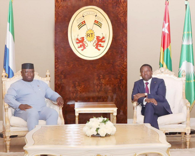Coopération bilatérale: Visite de travail du Président de la Sierra Leone à Lomé