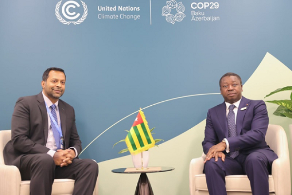 COP29 : A Bakou, COP29 : A Bakou, Faure Gnassingbé chef de l’Etat mobilise les partenaires pour l’action climatique au Togo