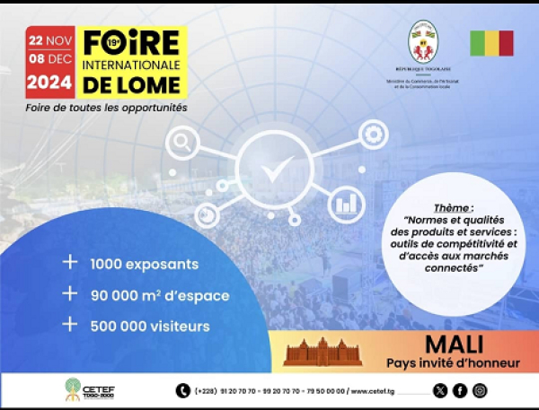 19è foire internationale de Lomé: Les inscriptions prennent fin le 30 septembre 2024
