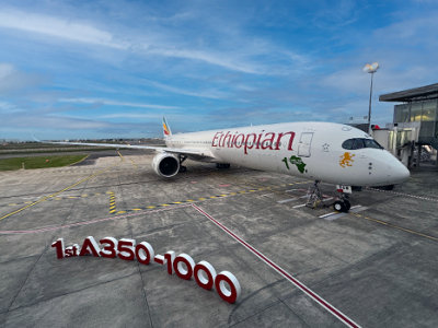 Ethiopian Airlines réceptionne don premier A350-1000 d’Afrique équipé du système de divertissement à bord AVANT Up de Thales