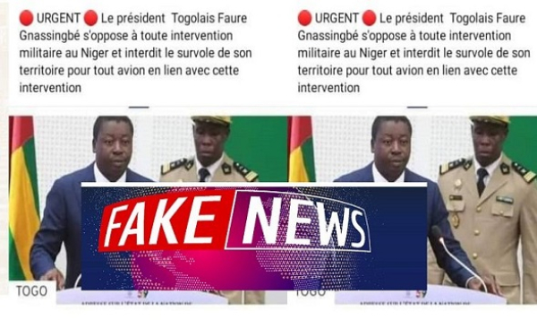 Fake News: Le Togo n’a jamais annoncé la fermeture de son espace aérien à la CEDEAO
