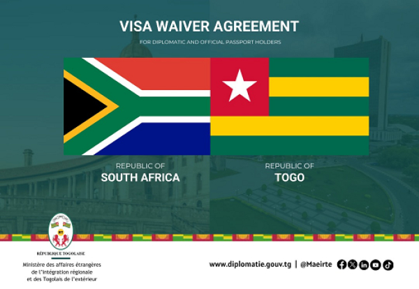 Diplomatie: Plus de visa entre le Togo et l’Afrique du Sud