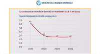 Banque mondiale: La croissance mondiale devrait se maintenir à 2,6 % en 2024 avant de remonter légèrement à 2,7 % en 2025