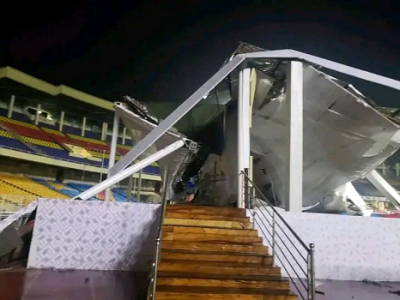 Kinshasa: Une Pluie diluvienne écroule la tribune du Pape François au stade des Martyrs